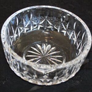 Waterford clear crystal fruit or candy bowl centerpiece signed Lismore pattern